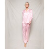 Women's Silk Pajama Set, Pink - Pajamas - 3