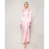 Women's Silk Long Robe, Pink - Robes - 3