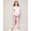 Silk Classic Pajama Set, Pink - Pajamas - 2 - thumbnail