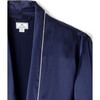 Men's Silk Long Robe, Navy - Robes - 3 - thumbnail