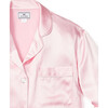 Women's Silk Pajama Set, Pink - Pajamas - 5
