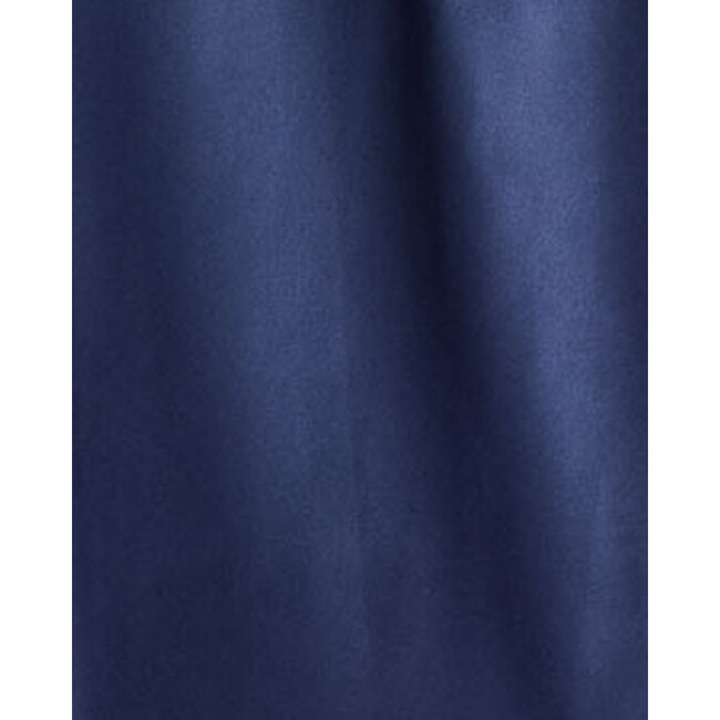 Men's Silk Long Robe, Navy - Robes - 4