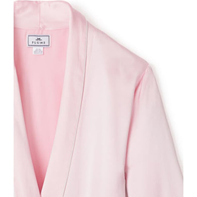 Women's Silk Long Robe, Pink - Robes - 5