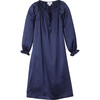 Silk Delphine Nightgown, Navy - Pajamas - 1 - thumbnail