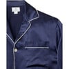 Men's Silk Pajama Set, Navy - Pajamas - 5