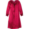 Silk Polka Dot Delphine Nightgown, Bordeaux - Pajamas - 1 - thumbnail