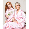 Women's Silk Pajama Set, Pink - Pajamas - 7 - thumbnail