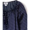 Silk Polka Dot Delphine Nightgown, Navy - Pajamas - 4