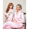 Women's Silk Pajama Set, Pink - Pajamas - 8