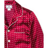 Silk Polka Dot Classic Pajama Set, Bordeaux - Pajamas - 4 - thumbnail