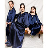 Silk Classic Pajama Set, Navy - Pajamas - 9 - thumbnail