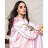 Women's Silk Anastasia Night Dress, Pink - Pajamas - 8 - thumbnail