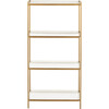 Daniella 4-Tier Etagere, White/Brass - Bookcases - 1 - thumbnail