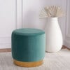 Azai Round Ottoman, Seafoam/Gold - Accent Seating - 2