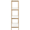 Daniella 4-Tier Etagere, White/Brass - Bookcases - 4