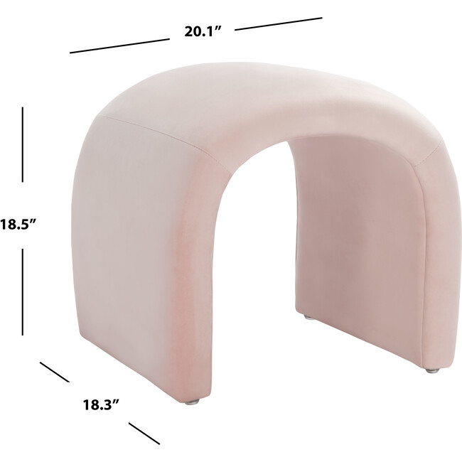 Kibo Ottoman, Light Pink - Accent Seating - 5