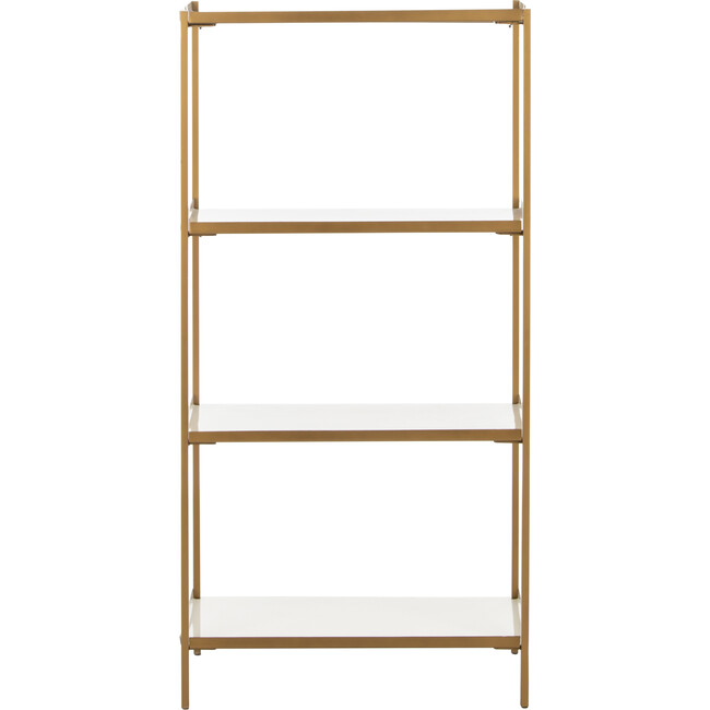 Daniella 4-Tier Etagere, White/Brass - Bookcases - 6