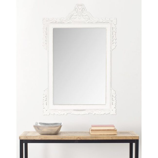 Pediment Mirror, White - Mirrors - 3