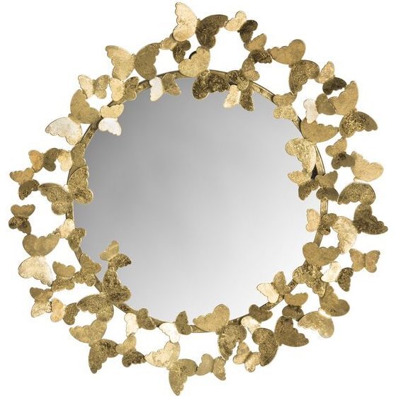 Ruthie Butterfly Mirror, Gold - Mirrors - 1