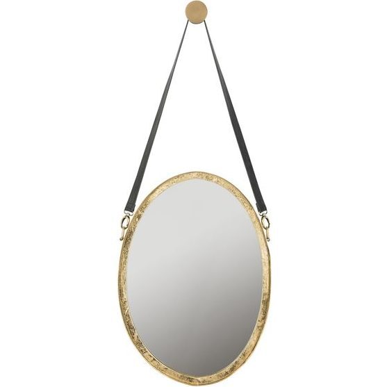 Pembroke Strap Mirror, Gold - Mirrors - 1