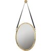 Pembroke Strap Mirror, Gold - Mirrors - 1 - thumbnail
