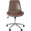 Fletcher Swivel Office Chair, Brown - Desk Chairs - 1 - thumbnail