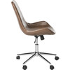 Fletcher Swivel Office Chair, Brown - Desk Chairs - 3