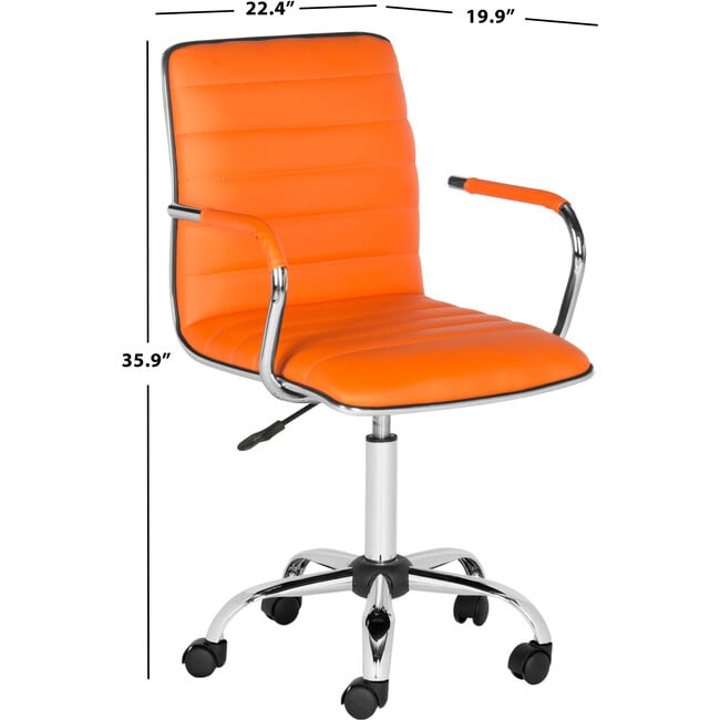 Jonika Desk Chair, Orange - Desk Chairs - 5