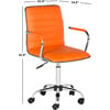 Jonika Desk Chair, Orange - Desk Chairs - 5