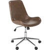 Fletcher Swivel Office Chair, Brown - Desk Chairs - 4