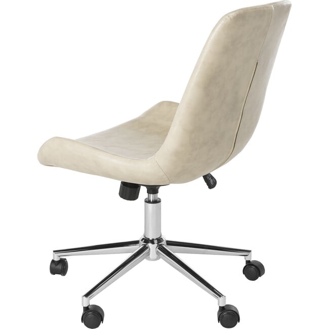 Fletcher Swivel Office Chair, Beige - Desk Chairs - 5