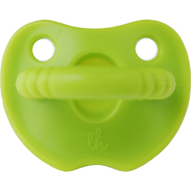 Silicone Soother Round, Electric Green - Pacifiers - 1