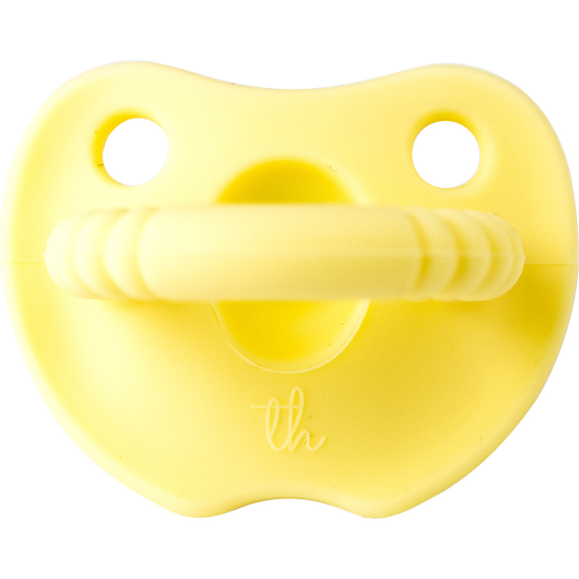 Silicone Soother Round, Butter Yellow - Pacifiers - 1