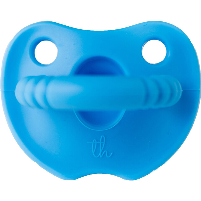 Silicone Soother Flat, Sky Blue