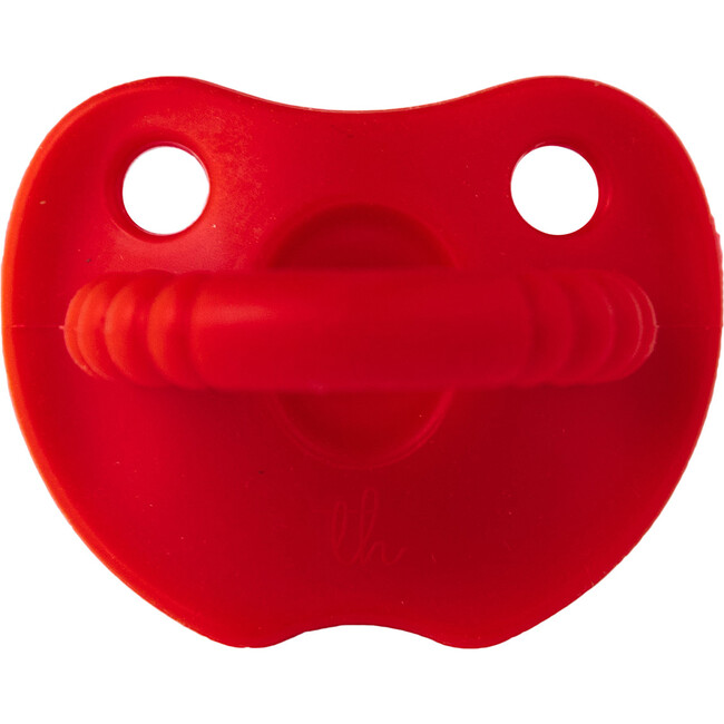 Silicone Soother Flat, Scarlet Red