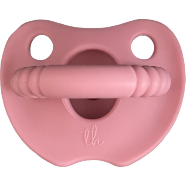Silicone Soother Flat, Blush - Pacifiers - 1