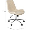 Fletcher Swivel Office Chair, Beige - Desk Chairs - 7