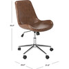 Fletcher Swivel Office Chair, Brown - Desk Chairs - 7