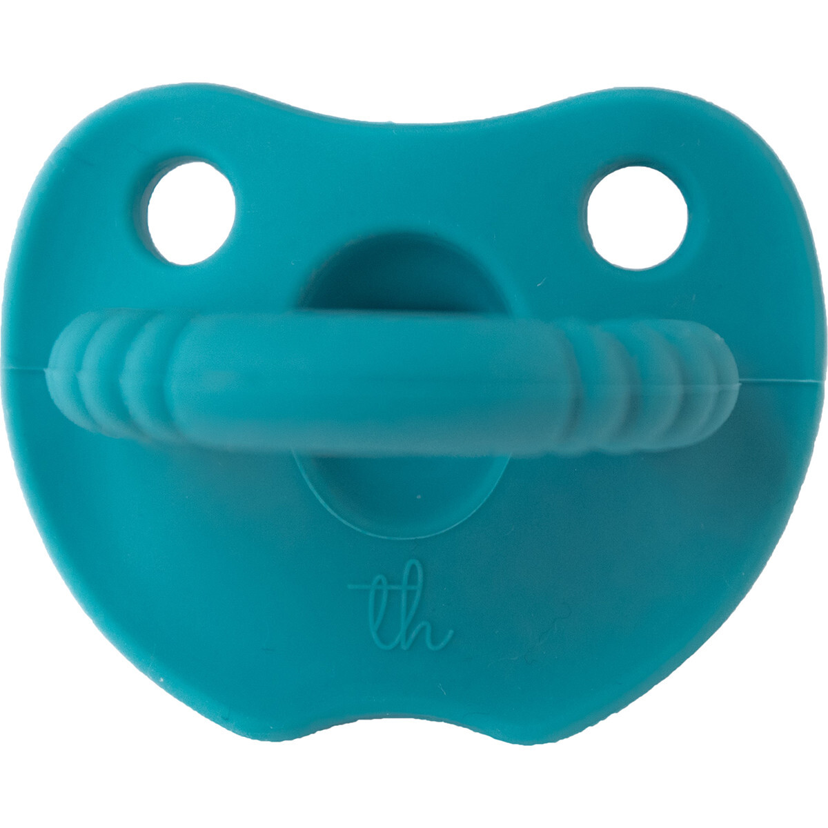 Silicone Soother Round, Teal - Pacifiers - 1
