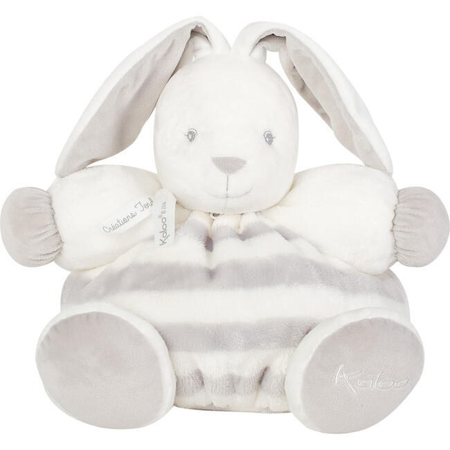 Large Bebe Pastel Chubby Rabbit, Grey & Crème,