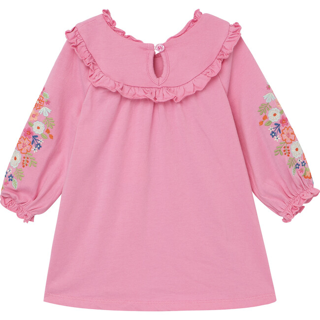 Embroidered Sleeves Dress, Pink