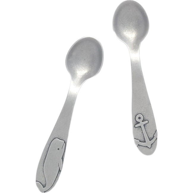 Nautical Baby Spoons, Whale and Anchor