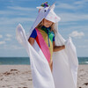Unicorn Hooded Towel, White - Towels - 2