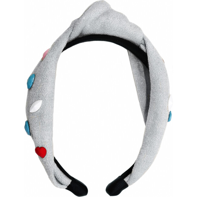 Confetti Terry Knot Headband, Cloud - Hair Accessories - 1