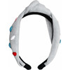 Confetti Terry Knot Headband, Cloud - Hair Accessories - 1 - thumbnail