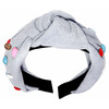 Confetti Terry Knot Headband, Cloud - Hair Accessories - 3 - thumbnail