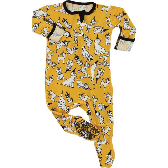 Party Dogs Bamboo Footed Sleeper, Multi - Pajamas - 1