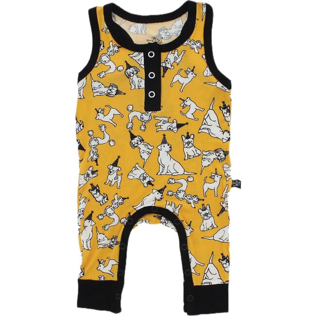 Party Dogs Bamboo Tank Romper, Multi