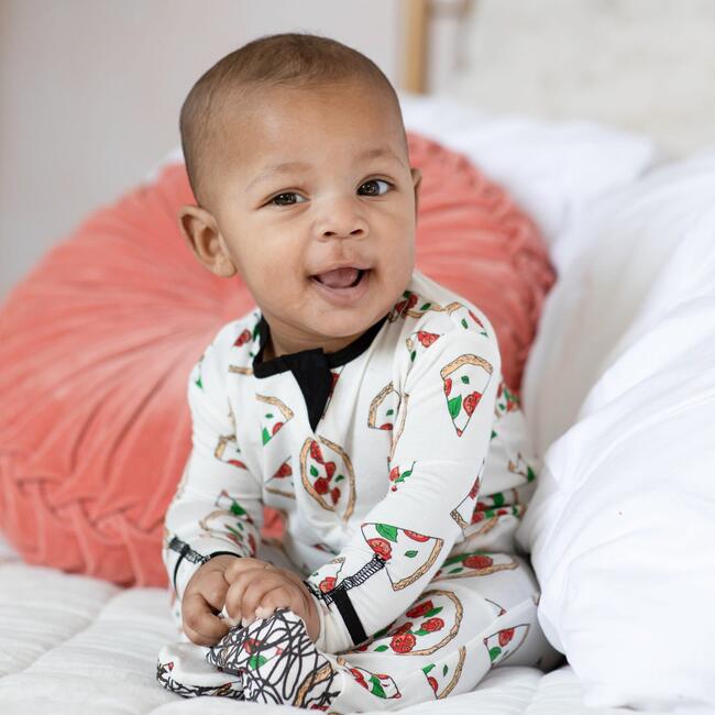 Pizza Bamboo Footed Sleeper, Multi - Pajamas - 2