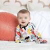 Modern Art Bamboo Footed Sleeper, Multi - Pajamas - 3